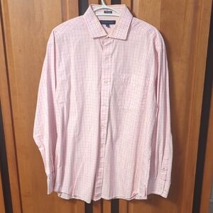 Tommy Hilfiger Men's Pink Plaid Button Down Shirt